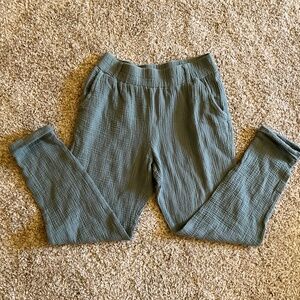 Sea Foam Colored Terry Cloth Pants - Small